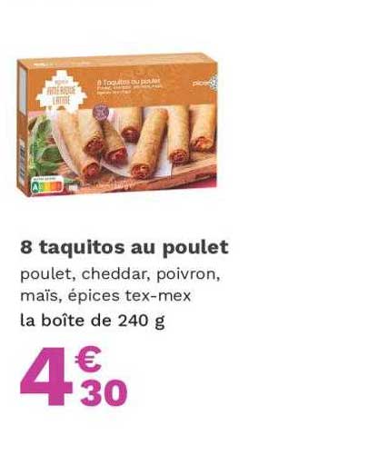 8 taquitos au poulet