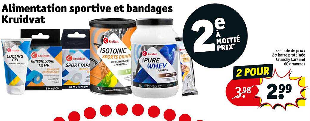 alimentation sportive et bandages kruidvat