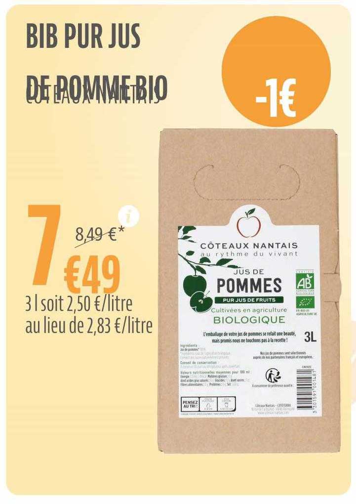 Bib Pur Jus De Pomme Bio