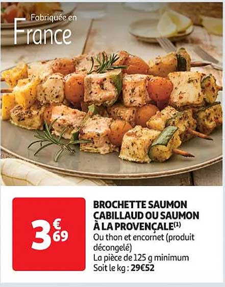 Brochette Saumon Cabillaud Ou Saumon à La Provençale