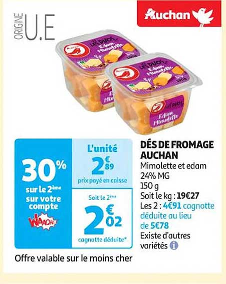 Dés De Fromage Auchan