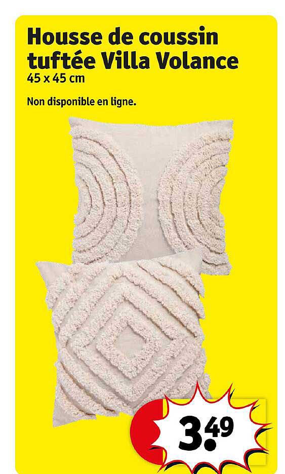 housse de coussin tuftée villa volance