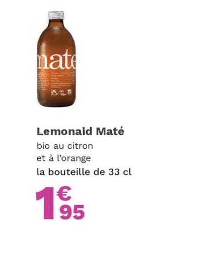 lemonaid maté bio au citron et à l'orange