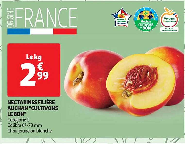 nectarines filière auchan "cultivons le bon"