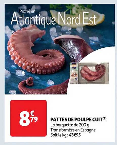 pattes de poulpe cuit