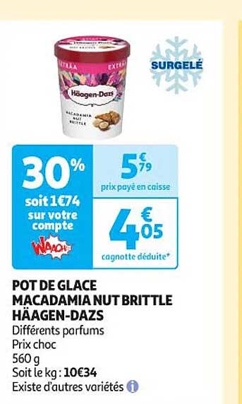 pot de glace macadamia nut brittle häagen-dazs