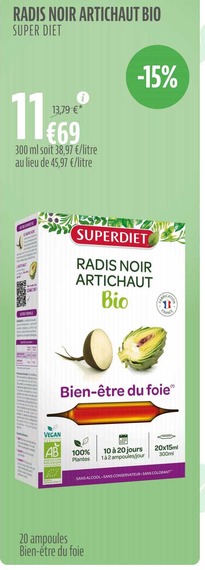 radis noir artichaut bio super diet