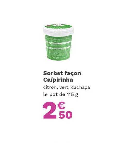 sorbet façon caïpirinha