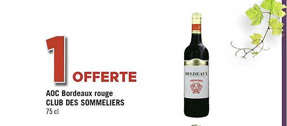 Aoc Bordeaux Rouge Club Des Sommeliers