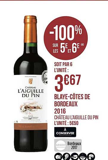 blaye côtes de bordeaux 2016 château l aiguille du pain