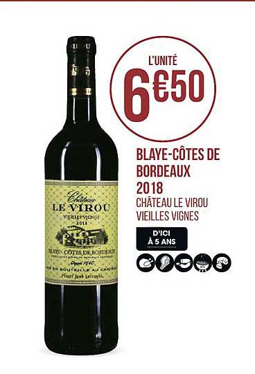 blaye côtes de bordeaux 2018 château le virou