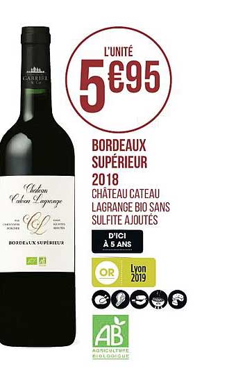 bordeaux supérieur 2018 château cateau lagrange