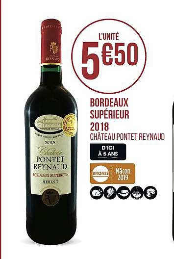 bordeaux supérieur 2018 château pontet reynaud