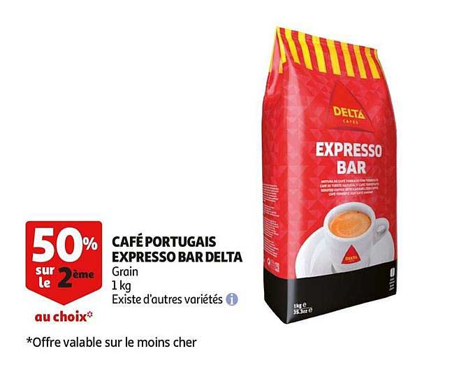 café portugais expresso bar delta 50% sur le 2ème au choix