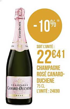 champagne rosé canard duchene