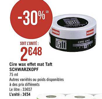 cire wax effet mat taft schwarzokopf