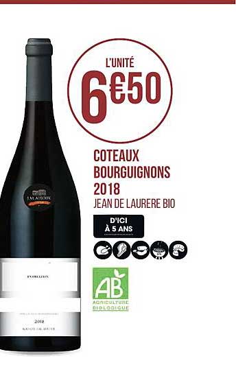 coteaux bourguignons 2018 jean de laurere