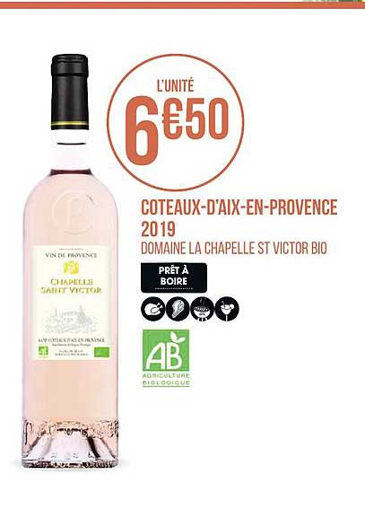 coteaux d aix en provence 2019 chapelle st victor