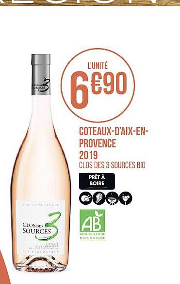 coteaux d aix en provence 2019 clos des 3 sources