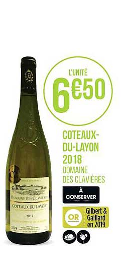 coteaux du layon 2018 domaine des clavières