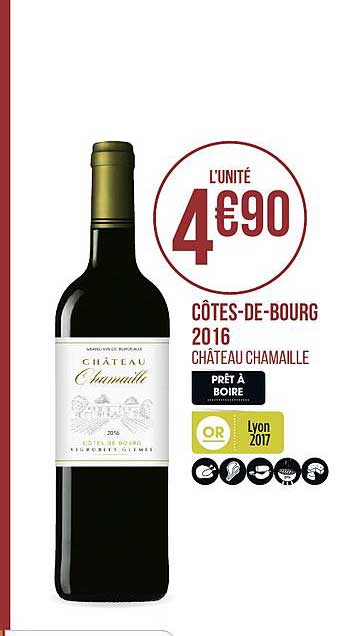 côtes de bourg 2016 château chamaille