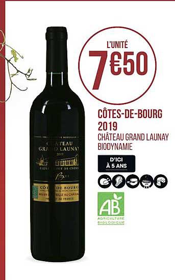côtes de bourg 2019 château grand launay
