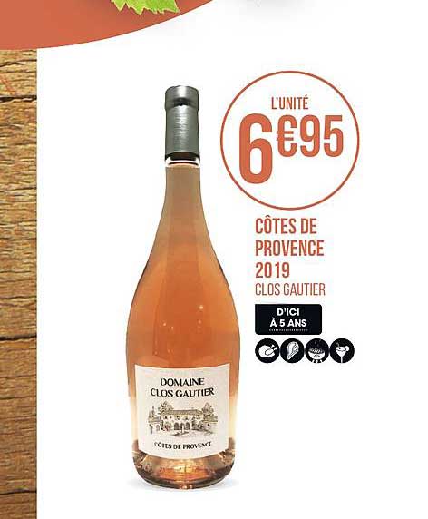 côtes de provence 2019 clos gautier
