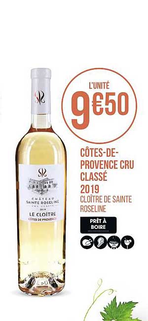 côtes de provence cru classé 2019 le cloître