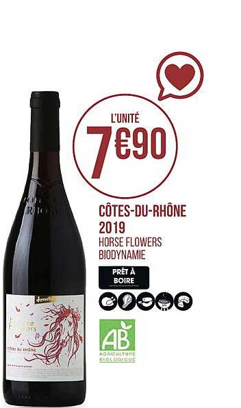 côtes du rhône 2019 horse flowers