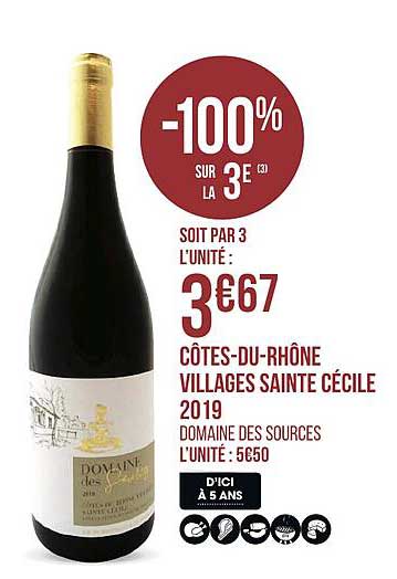 côtes du rhône villages sainte cécile 2019