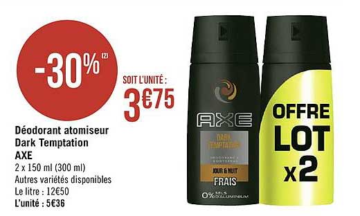 déodorant atomiseur dark temptation axe