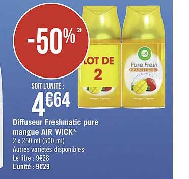 diffuseur freshmatic pure mangue air wick