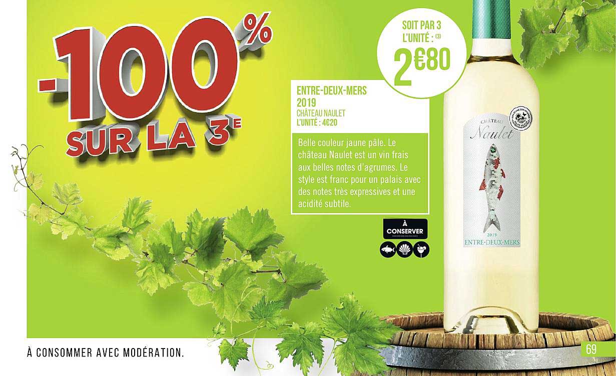 entre deux mers 2019 naulet -100% sur le 3e