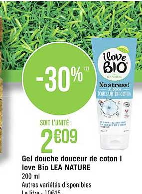 Gel Douche Douceur De Coton I Love Bio Lea Nature