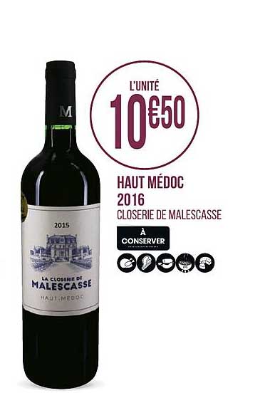 haut médoc 2016 closerie de malescasse