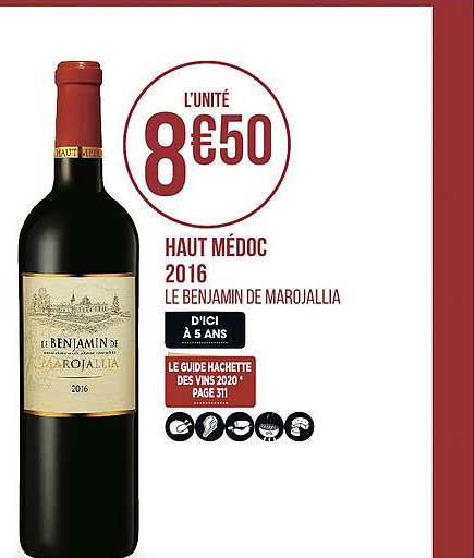 haut médoc 2016 le benjamin de marojallia