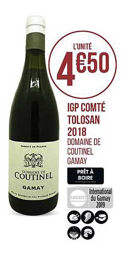 igp comté tolosan 2018 domaine de coutinel gamay