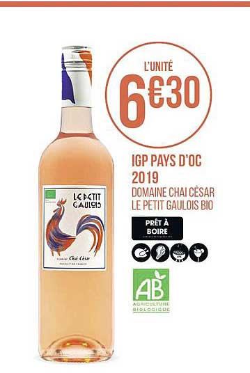 igp pays d oc 2019 domaine chai césar