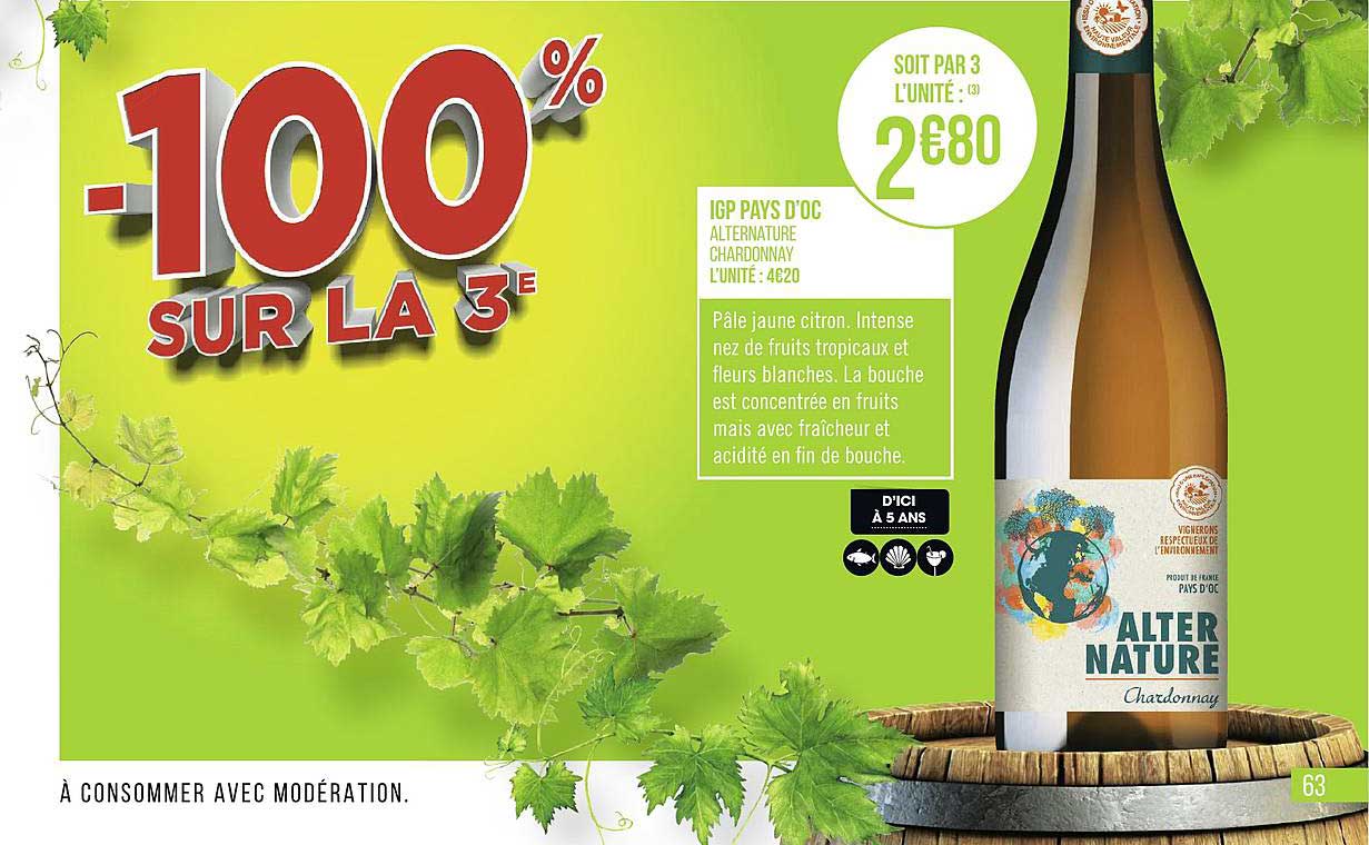 igp pays d oc alternature  -100% sur le 3e