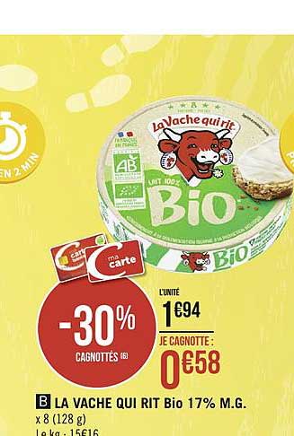 la vache qui rit bio 17% m.g.
