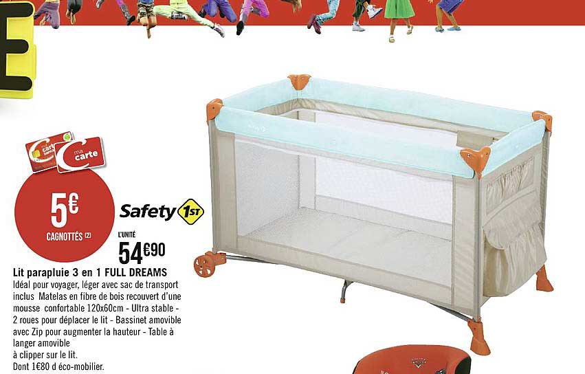 lit parapluie 3en1 full dreams safety1st