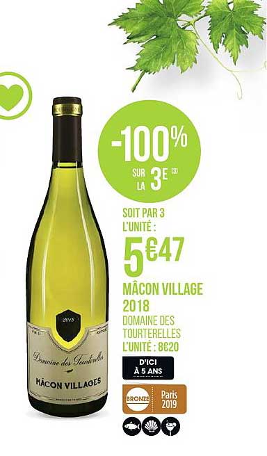 mâcon village 2018 domaines des tourterelles