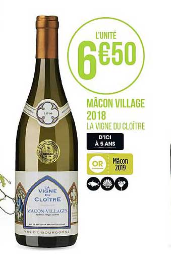 mâcon village 2018 la vigne du cloître