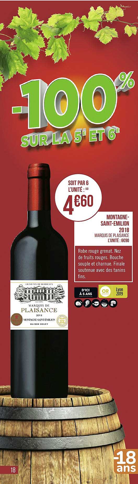 montagne saint émilion 2018 marquis de plaisance