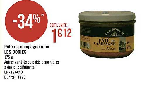 pâté de campagne noix les bories