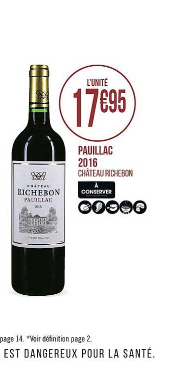 Pauillac 2016 Château Richebon