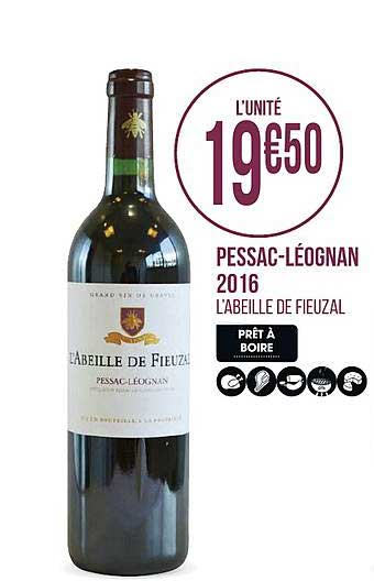 pessac léognan 2016 l abeille de fieuzal