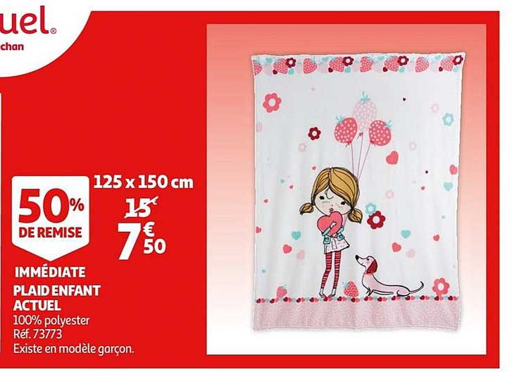 Plaid Enfant Actuel 50% De Remise Immédiate