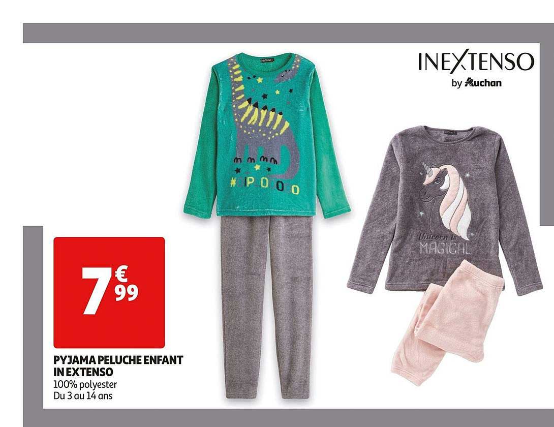 Pyjama Peluche Enfant In Extenso
