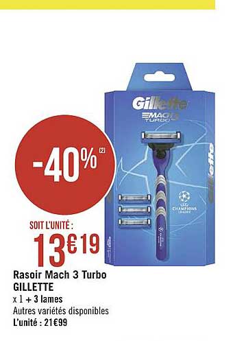 rasoir mach 3 turbo gillette